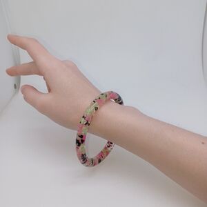 Italian Acetate Lucite  Stacking Bangle Bracelet Confetti Acetate